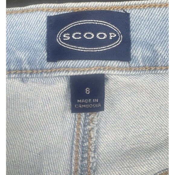 SCOOP Women’s Light Wash Denim Barrel Leg Mid Rise Ankle Jeans Sz 8 NEW - Picture 7 of 12